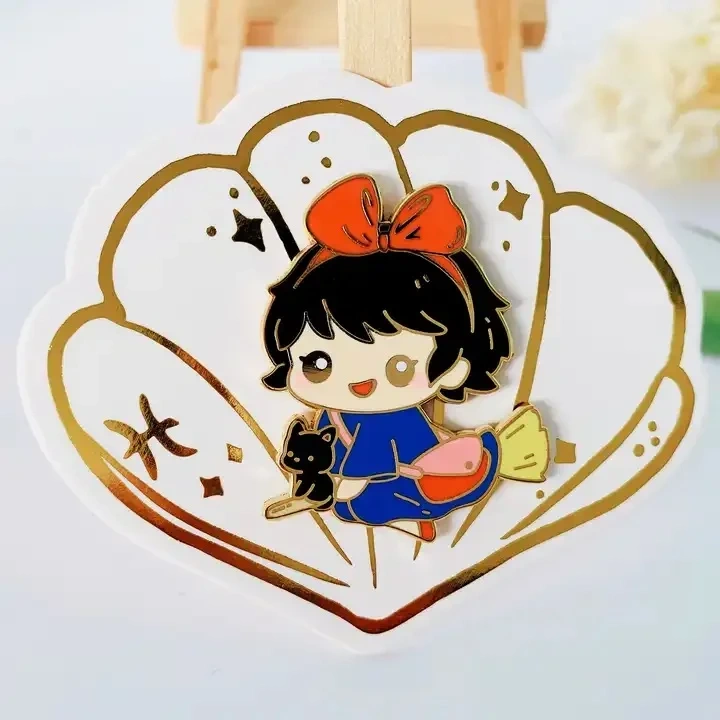 Wholesale Custom Made Metal Lapel Pin Soft Enamel Pins Cartoon Anime Logo Badge Sets With Packages Hard Enamel Pins Custom