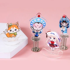 Cute Cartoon Anime Acrylic Shaker Charms Quicksand Acrylic Shaker Custom Diy Popular Sheep Acrylic Shaker Keychain Keyring