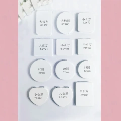 Heart Round Square Oval White Handheld Vanity Compact Mirror Smart Makeup Mirror Custom Logo Make Up PU Mirror