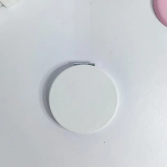 Heart Round Square Oval White Handheld Vanity Compact Mirror Smart Makeup Mirror Custom Logo Make Up PU Mirror