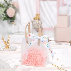 Festival Birthday Custom Gift Bags With Logo Printing Wholesale Luxury Clear pvc Bags Transparent Bag