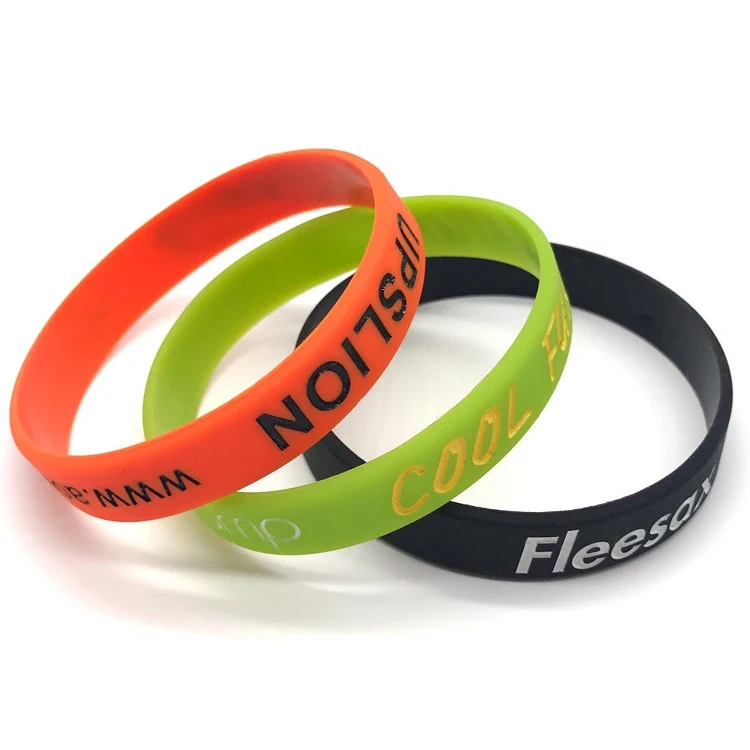 Customized Logo Brand Personalized Silicone Bracelets For Promotion Gifts Sports Wristband Custom Silicone Bracelet