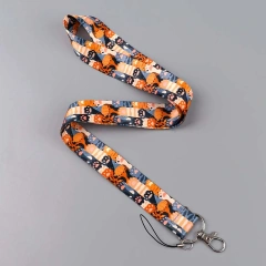 Anime Lanyards Keychain Printing Teacher Mobile Phone Lanyards With Logo Custom Polyester Lanyard With id Card Badge Holder