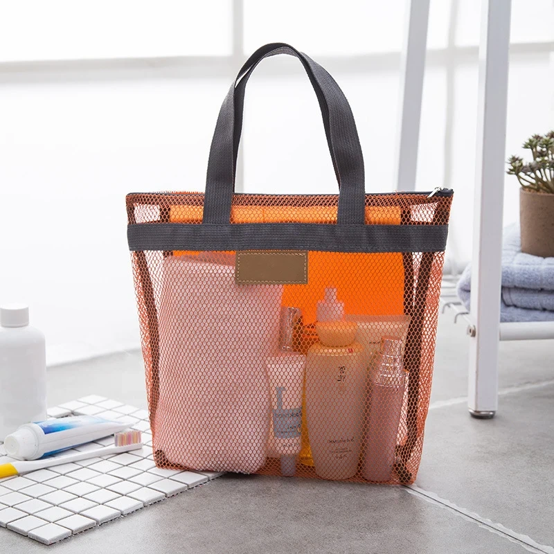 Custom Nylon Mesh Tote Bag Mesh Shopping Mesh Beach Bag with Custom Logo Summer Beach Tote Bag for Women