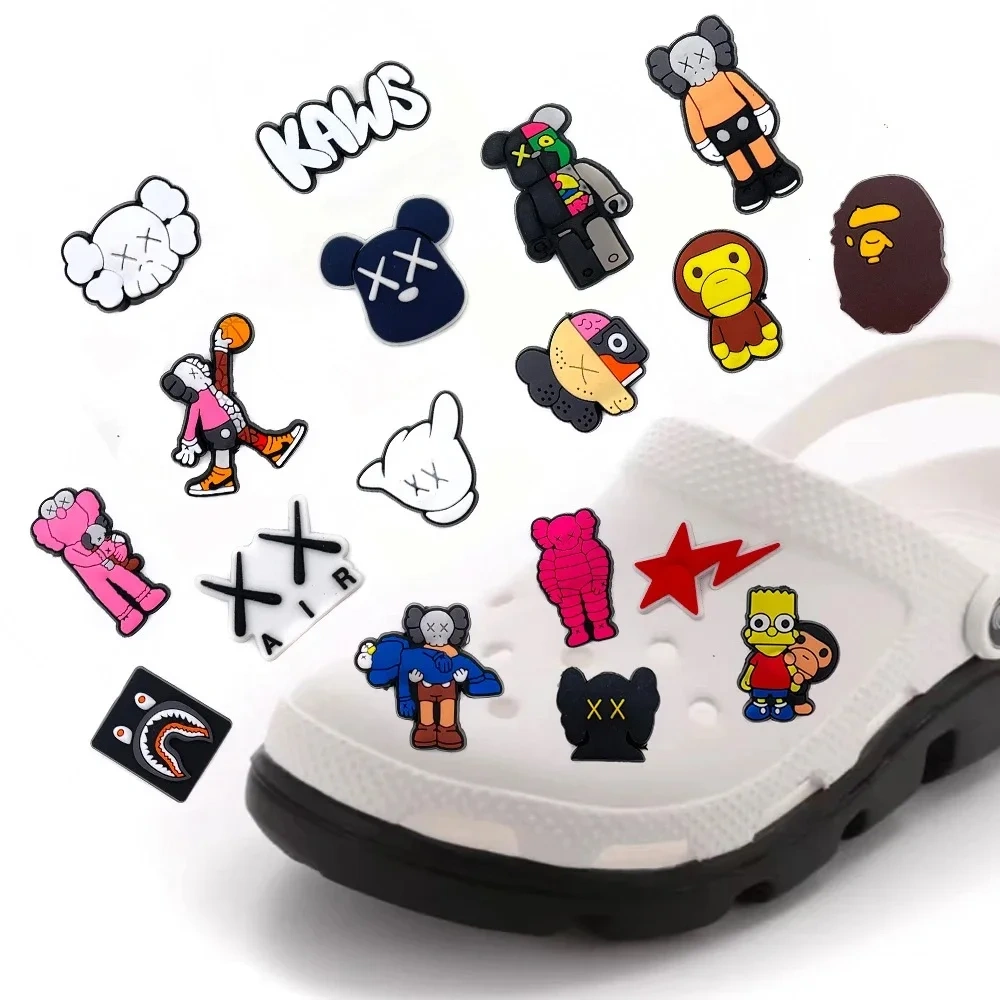 Wholesale Bulk Light Up Shoe Charms For Sneakers Pvc 3d Cartoon Anime Shoe Lace Charms Clog Design Custom Shoe Charms