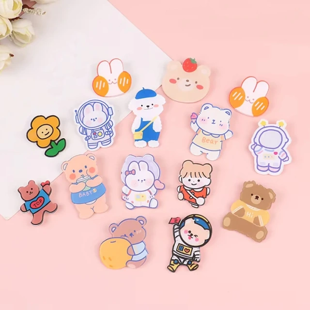 Custom Acrylic Hair Pin Button Acrylic Badge Pin With Magnetics Personalized Acrylic Pin Custom Printed Logo Cartoon Anime Name
