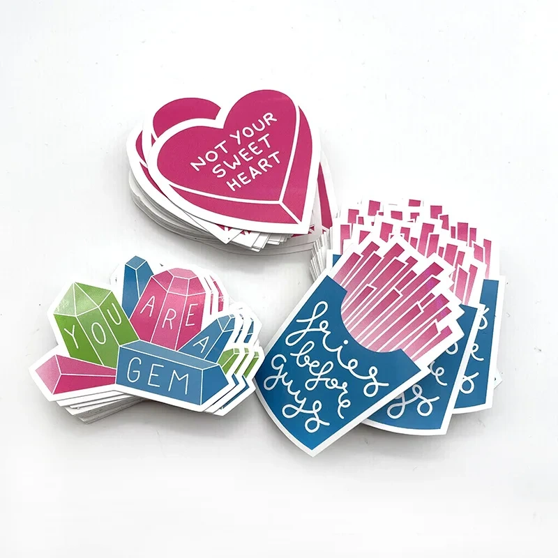 Personalized Stickers Labels Korean Customized Embossed die cut Stickers Labels printing Custom Stickers for Business Logo
