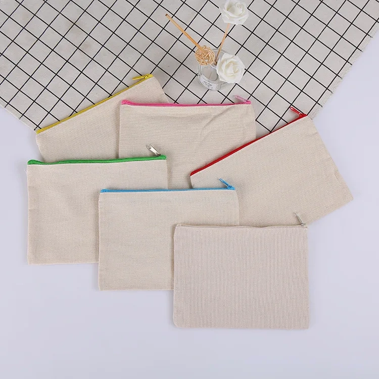 Custom Cotton Kawaii Canvas Pencil Bag Zipper Pencil Pouch With Custom Logo School Bag With Pencil Case& Bags