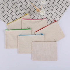 Custom Cotton Kawaii Canvas Pencil Bag Zipper Pencil Pouch With Custom Logo School Bag With Pencil Case& Bags