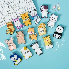 Custom Anime Cartoon Acrylic pins Keychain Personalized Cute Clear Pin Customized Acrylic Pins Fridge Magnet