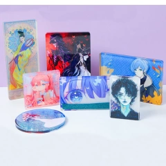 Custom Print Digital Photocard Kpop Anime Clear Business Card Printing pvc Acrylic Transparent Photo Card Keychain Wholesale