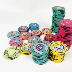 Wholesale Poker Chips Set 500 EPT Ceramic Poker Chip Blank Entertainment 14g 10g Custom Spoker Chips Logo