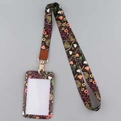 Small Leaves Neck Strap Lanyards for keys ID Card Anime Cell Phone Straps USB badge Holder DIY Phone Flowers Lanyard Keychain