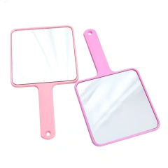 Gold Mini Small Hand Square Pocket Mirror Tiles Custom Handheld Makeup Mirror With Logo