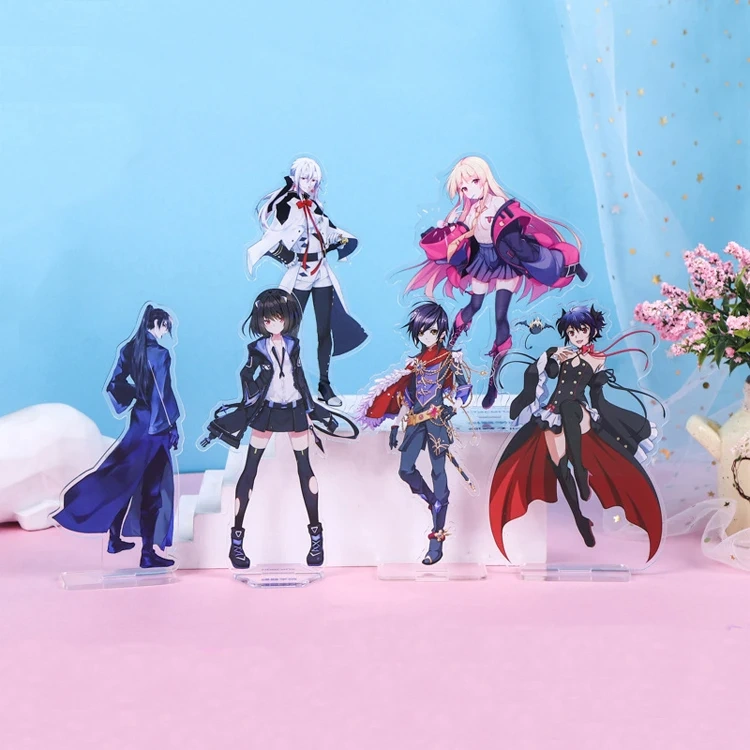 Custom Acrylic Standee Display Clear Stand Cartoon Figure Acrylic Standee Anime Plastic Key Chain Acrylic Keychain