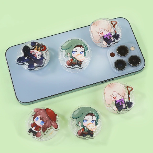 Custom Acrylic Phone Holder Cute Anime Sticky Phone Grip Magnet Sublimation Magsafe Phone Grip Pop Socket