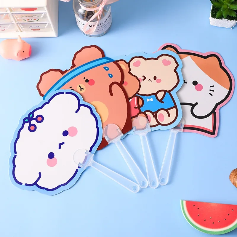 Customize Advertising Cheap PP Plastic Hand Fan Personalised Hand Fans OEM Logo Printing PP Mini Fan Hand Kpop Anime Wholesale