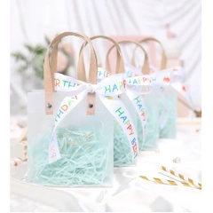Festival Birthday Custom Gift Bags With Logo Printing Wholesale Luxury Clear pvc Bags Transparent Bag