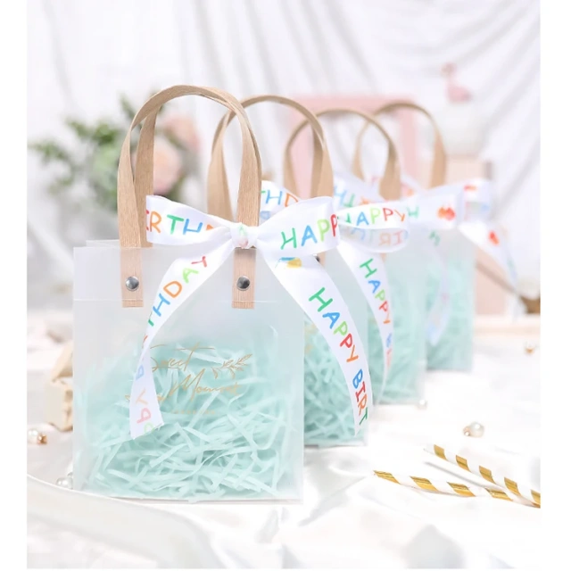 Festival Birthday Custom Gift Bags With Logo Printing Wholesale Luxury Clear pvc Bags Transparent Bag