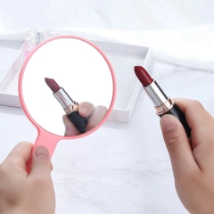 Mini Cosmetic Handheld Mirror Vintage Custom Small Round Hand Held Make Up Mirror With Handle