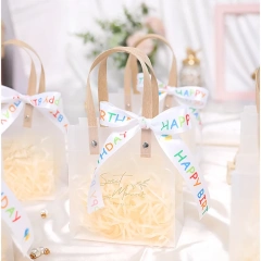 Festival Birthday Custom Gift Bags With Logo Printing Wholesale Luxury Clear pvc Bags Transparent Bag