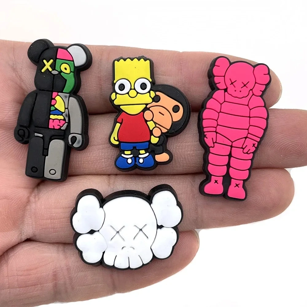 Wholesale Bulk Light Up Shoe Charms For Sneakers Pvc 3d Cartoon Anime Shoe Lace Charms Clog Design Custom Shoe Charms
