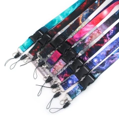 Promotion Anime Polyester Lanyard With id Card Badge Holder teacher Cell Mobile Phone Lanyards With Logo Custom Lanyard keychain