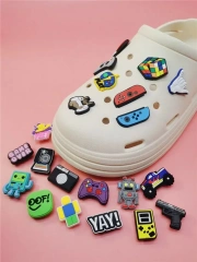 Wholesale Food Christmas Sports Football Animal Car Cartoon Anime Luxury Shoe Charms Pvc Rubber Soft Custom Shoe Charm Logo