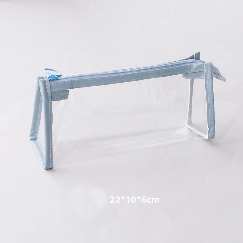 Transparent Pencil Case With Custom Logo School Plastic Clear Pencil Case With Zipper Large Capacity Pencil Case Bag