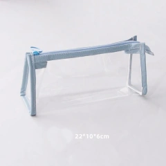 Transparent Pencil Case With Custom Logo School Plastic Clear Pencil Case With Zipper Large Capacity Pencil Case Bag