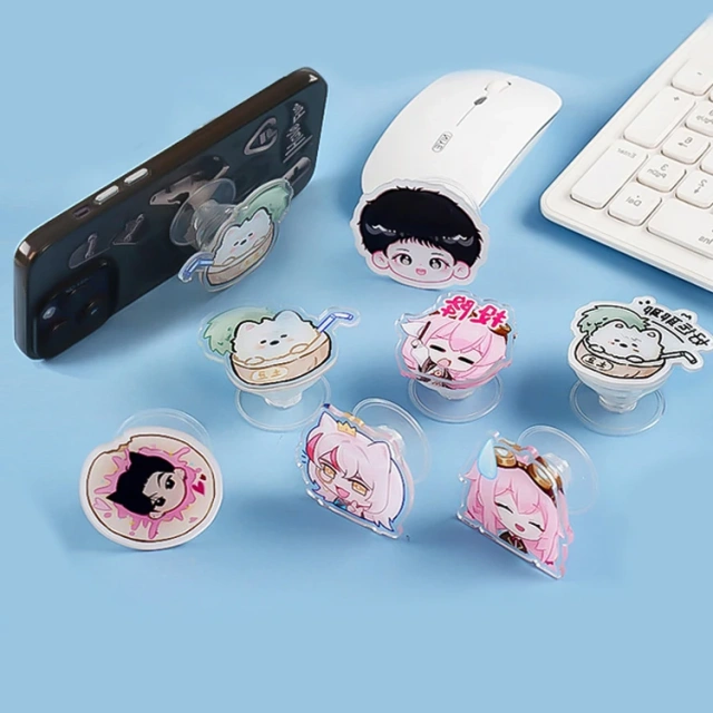 Custom Acrylic Phone Holder Cute Anime Sticky Phone Grip Magnet Sublimation Magsafe Phone Grip Pop Socket