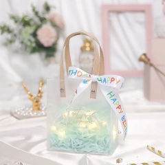 Festival Birthday Custom Gift Bags With Logo Printing Wholesale Luxury Clear pvc Bags Transparent Bag