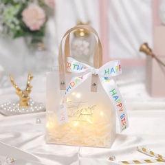 Festival Birthday Custom Gift Bags With Logo Printing Wholesale Luxury Clear pvc Bags Transparent Bag