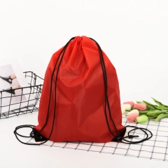 Sublimation Logo Sport Draw String Bag Custom Waterproof eco-friendly Nylon Drawstring Bags Shoe 210d Polyester Drawstring Bag