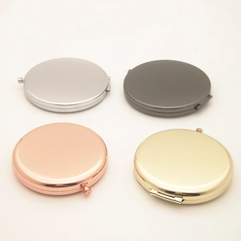 Personalized Wholesale Customised MakeUp Vanity Engraved Blank  Logo Sliver Rose Gold Mirror