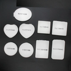 Heart Round Square Oval White Handheld Vanity Compact Mirror Smart Makeup Mirror Custom Logo Make Up PU Mirror
