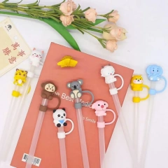 8mm 10mm Christmas Halloween Straw Toppers Wholesale Custom Straw Topper Charms Gaming Sports Football Silicone Straw Toppers