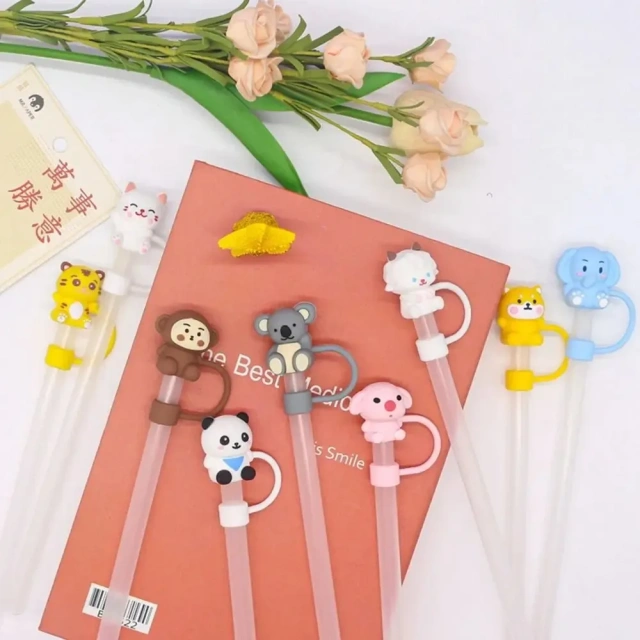 8mm 10mm Christmas Halloween Straw Toppers Wholesale Custom Straw Topper Charms Gaming Sports Football Silicone Straw Toppers