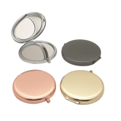 Personalized Wholesale Customised MakeUp Vanity Engraved Blank  Logo Sliver Rose Gold Mirror