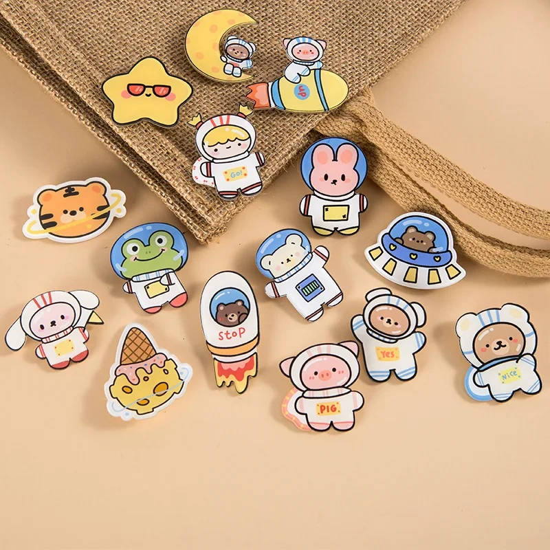 Custom Anime Cartoon Acrylic pins Keychain Personalized Cute Clear Pin Customized Acrylic Pins Fridge Magnet