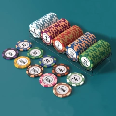 Wholesale Professional Poker Chips 14g Magnetic Metal Poker Chip Sets Custom Ceramic Poker Chips With Custom Logo