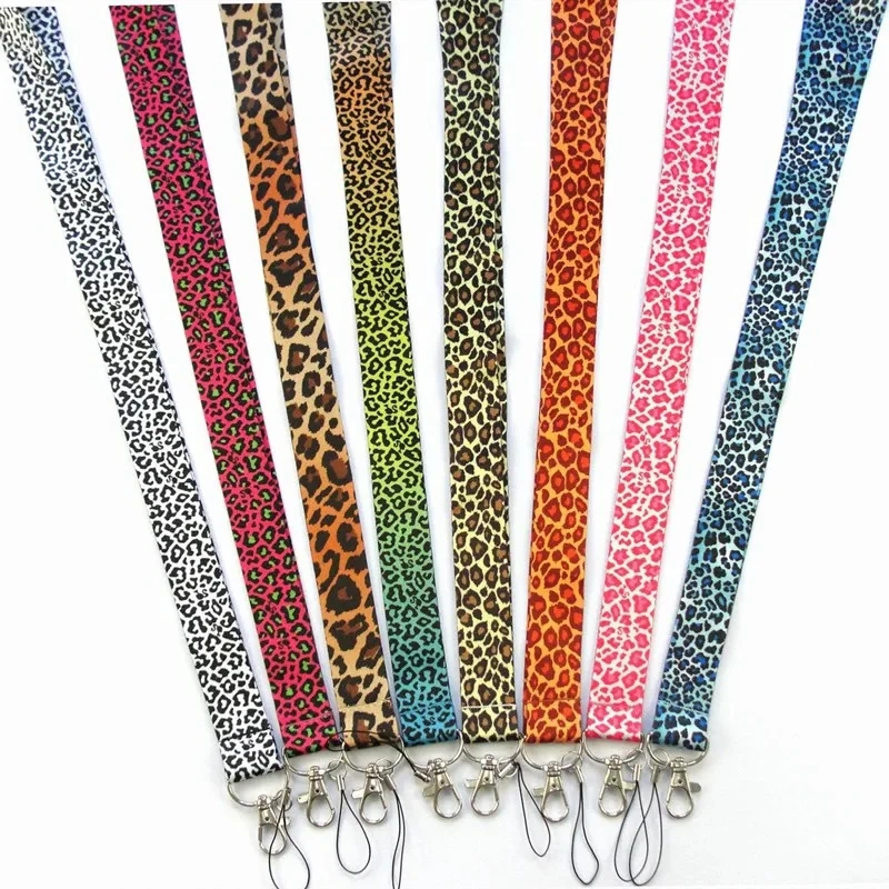 Custom Woven Lanyard Colorful Rainbow Sunflower White Football Phone Case Cellphone Lanyard Key Chain Customised Lanyards
