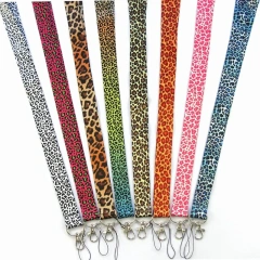 Custom Woven Lanyard Colorful Rainbow Sunflower White Football Phone Case Cellphone Lanyard Key Chain Customised Lanyards