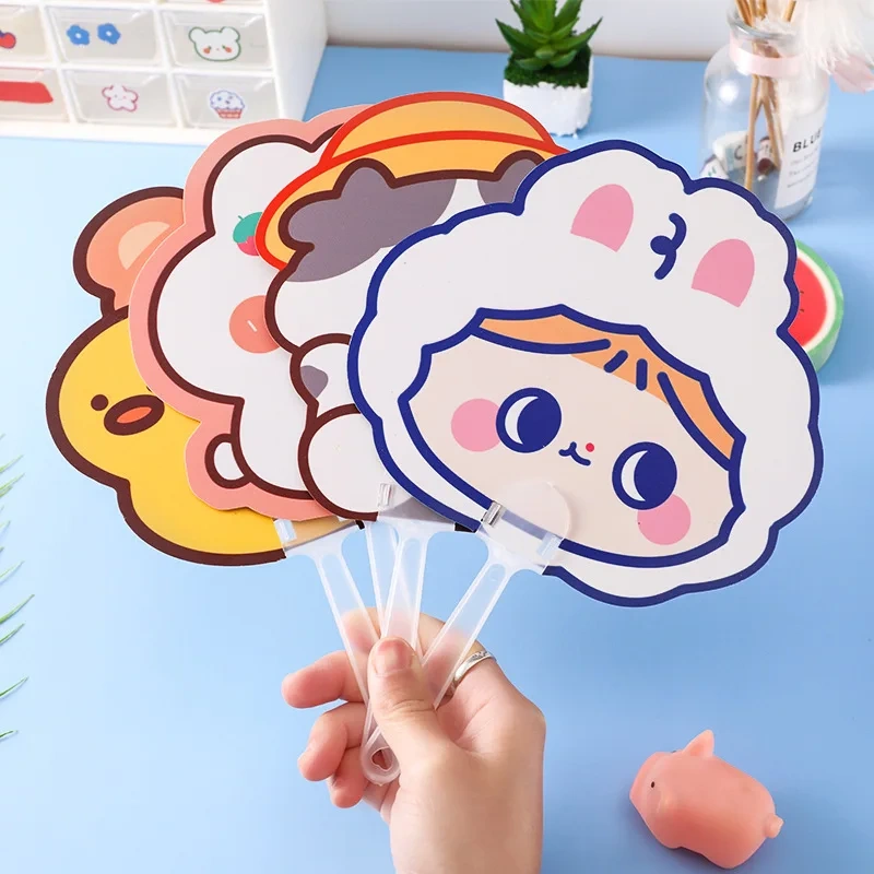 Custom cmyk Printing For Advertising Hand pp Fan Mini Hand Fan Wholesale Personalized Cute Anime Plastic Hand Custom Printed Fan