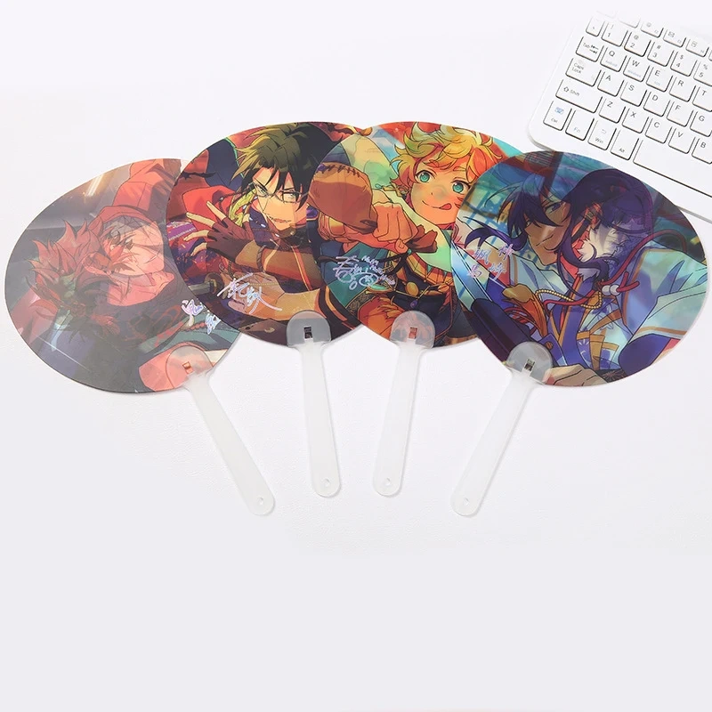 Customize Advertising Cheap PP Plastic Hand Fan Personalised Hand Fans OEM Logo Printing PP Mini Fan Hand Kpop Anime Wholesale
