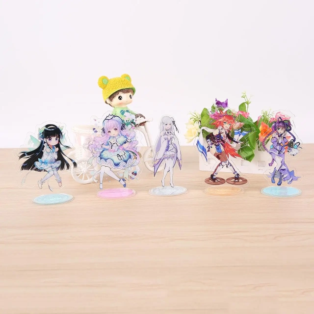 Acrylic Character Standees Light Acrylic Display Standee Acrylic Cartoon Kpop Anime Standee Custom Keychain Charms