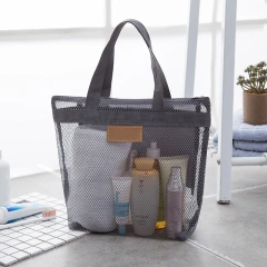 Custom Nylon Mesh Tote Bag Mesh Shopping Mesh Beach Bag with Custom Logo Summer Beach Tote Bag for Women