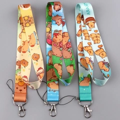 Anime Lanyards Keychain Printing Teacher Mobile Phone Lanyards With Logo Custom Polyester Lanyard With id Card Badge Holder