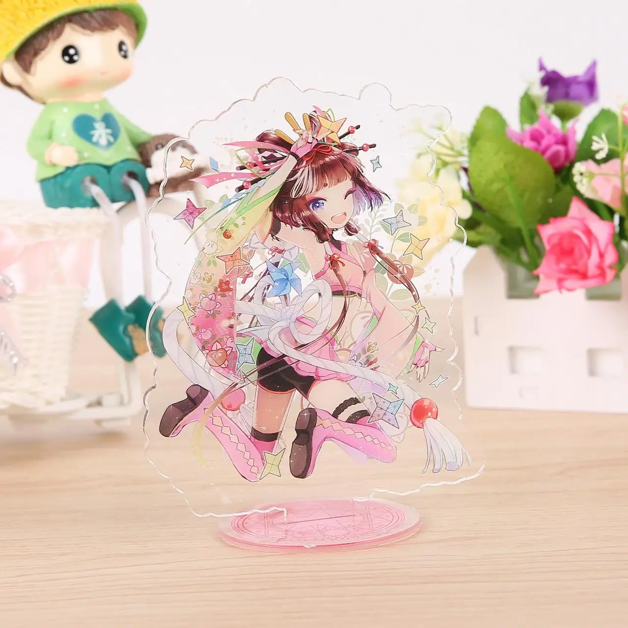 Acrylic Character Standees Light Acrylic Display Standee Acrylic Cartoon Kpop Anime Standee Custom Keychain Charms