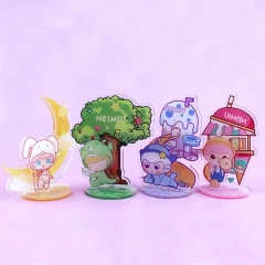 Custom Printed Acrylic Standee Cute Cartoon Quicksand Acrylic Stands Kpop Photo Card Anime Acrylic Keychain Keyring